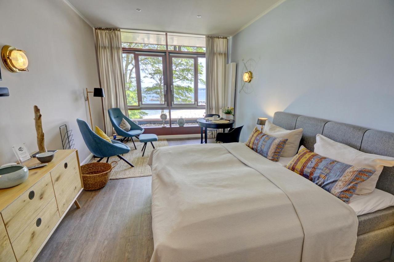 Fewo1846 Intermar - Marina Del Rey - Elegantes Studioapartment Mit Meerblick Und Eigenem Strandkorb Gluecksburg Luaran gambar
