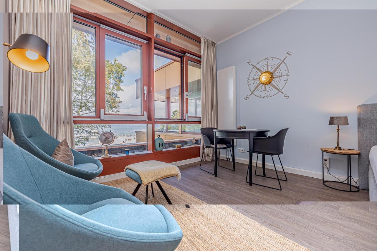 Fewo1846 Intermar - Marina Del Rey - Elegantes Studioapartment Mit Meerblick Und Eigenem Strandkorb Gluecksburg Luaran gambar